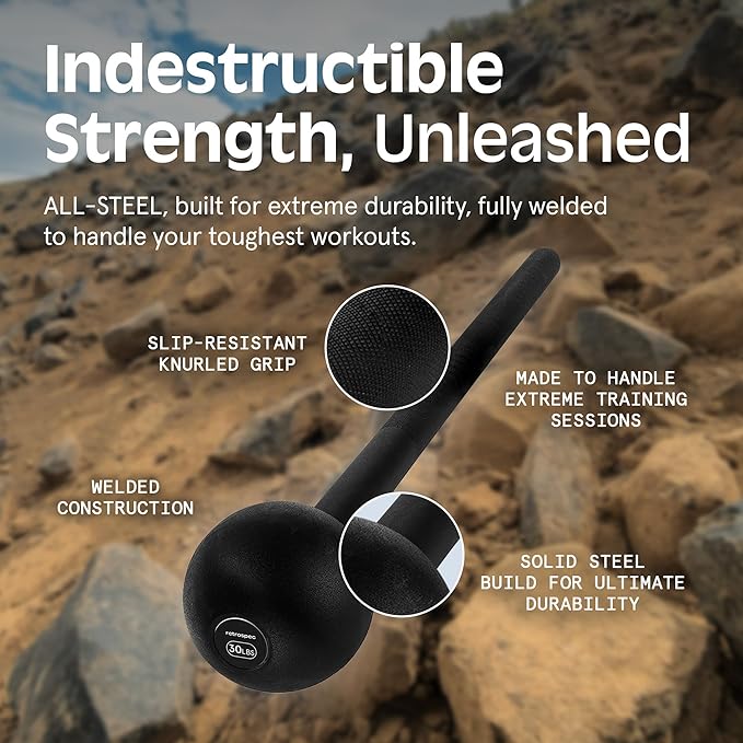 Retrospec Revolve Steel Macebell for Strength Training, Rehabilitation, Stretching, Conditioning and Rotational Training - 5, 7, 10, 15, 20, 30lb Options for Women & Men