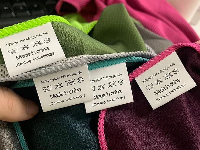 Sukeen 4Pack Cooling Towel (40"x12") for Neck and Face, Soft & Breathable Chilly Sports Towel, Quick-Drying Sweat Absorbing Cooling Neck Wraps with Cooling Tech. for Yoga, Sport, Running, Workout