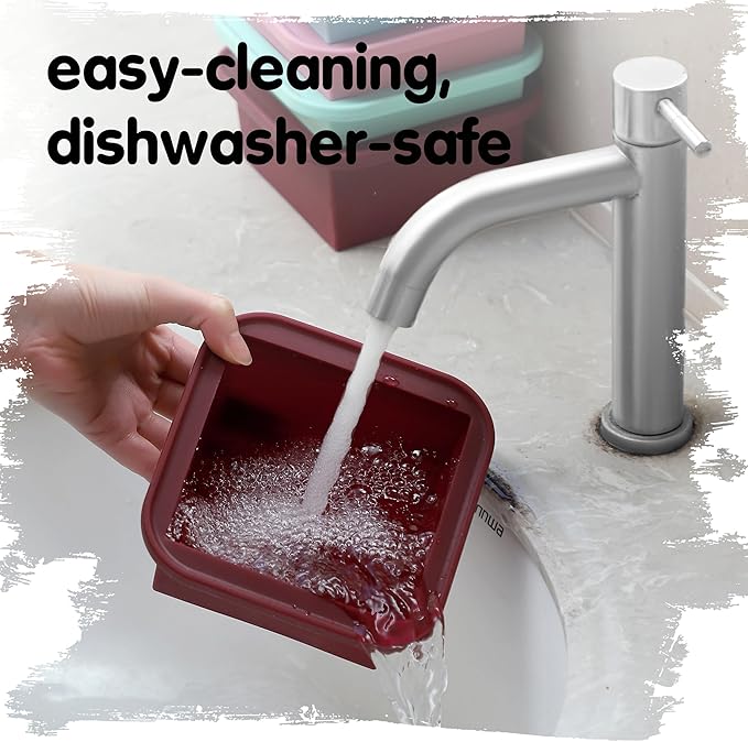 2-Cup Silicone Freezer Trays with Lids – Perfect for Meal Prep, Portion Control, and Easy Freezing-Meal Prep Container Molds for Soup,Leftovers (Bondi Mint, 2 Pack)