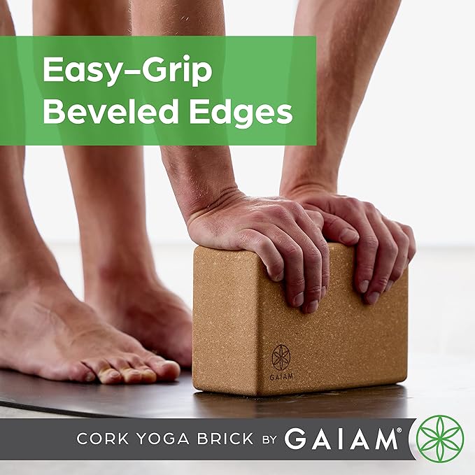 Gaiam Yoga Block - Supportive Latex-Free Eva Foam - Soft Non-Slip Surface with Beveled Edges for Yoga, Pilates, Meditation - Yoga Accessories for Stability, Balance, Deepen Stretches