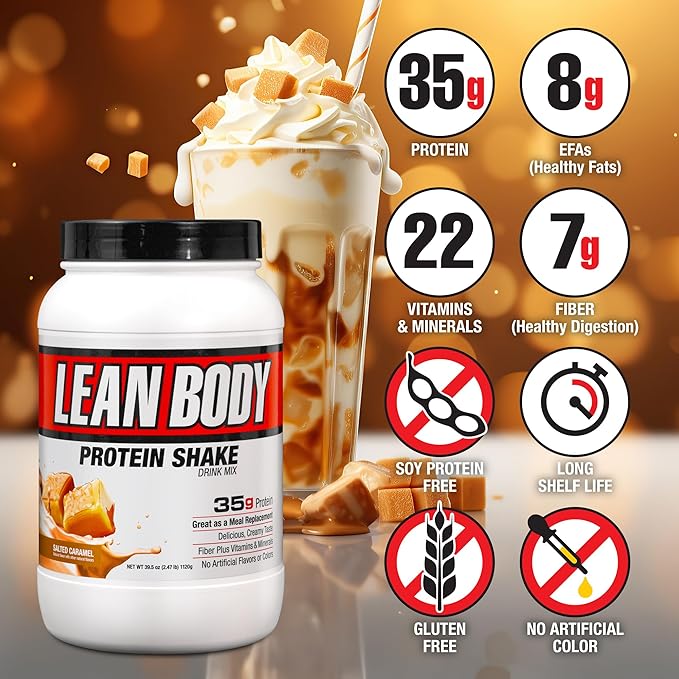 Labrada Nutrition - Lean Body 16 Serving MRP 2.47lb Bag, Salted Caramel (Salted Caramel) Packaging May Vary