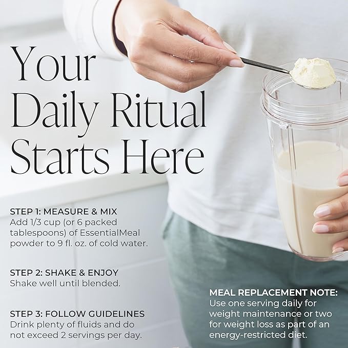 Arbonne EssentialMeal Meal Replacement Shake - Protein Shake, Vegan Protein Powder, Complete Daily Nutrition, Vanilla