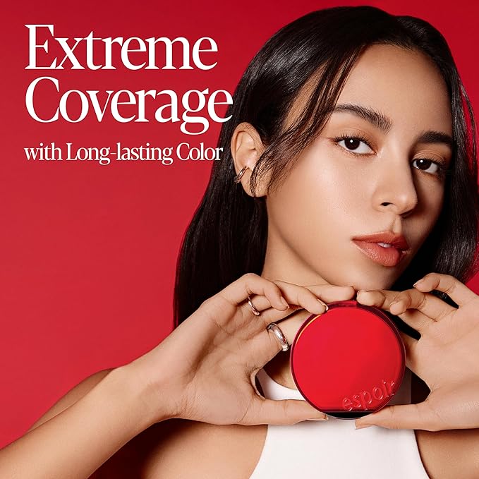 espoir [NEW] Be Velvet Cushion Foundation | Quick and Easy Coverage with Long-lasting Color by Zero Oxidation (#34.5 Golden Olive, 0.46 Ounce (Pack of 1))