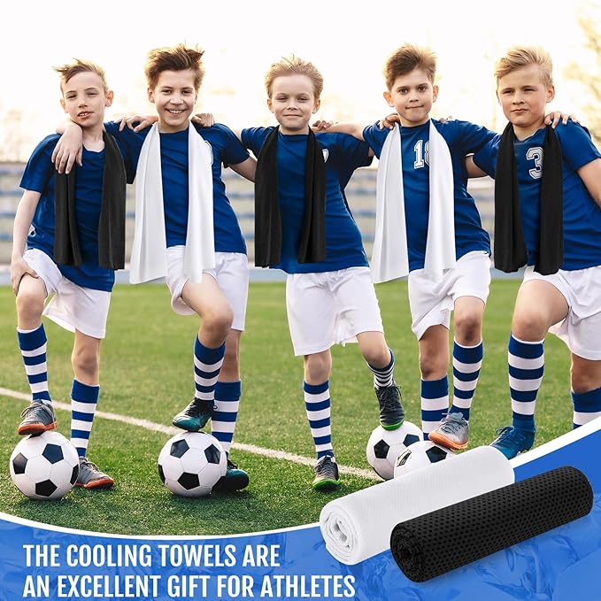 Hosuly 30 Pack Cooling Towels, 40"x12" Ice Breathable Soft Chilly Sweat Rag Microfiber Workout Rags for Gym Cooling Towels for Neck and Face for Yoga Golf Sport Running