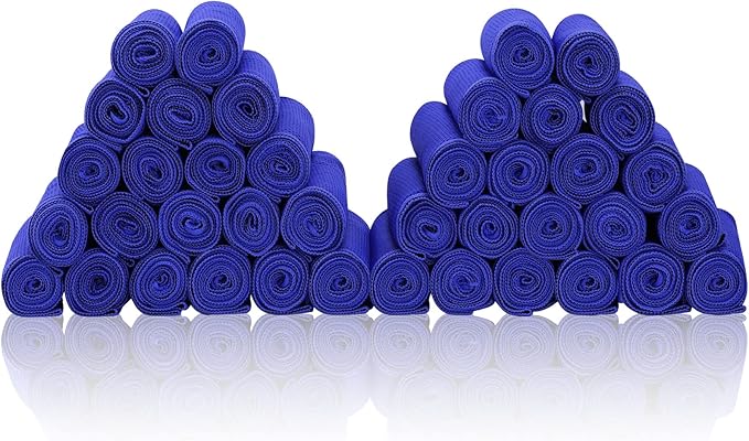 Cooling Towels 40 Pack 40"x 12", 160gsm Bulk Cool Towels, Soft Breathable, Super Absorbent, Quick Cold Towel, for Bowling, Yoga, Travel, Camping, Golf, Football, Hiking, Outdoor Work