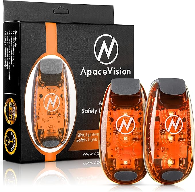 LED Safety Light (2 Pack) - Clip On Strobe/Running Lights for Runners, Dog, Bike, Walking, Boat, Kayak, Stroller and More - High Visibility Accessories for Your Reflective Gear, Bicycle