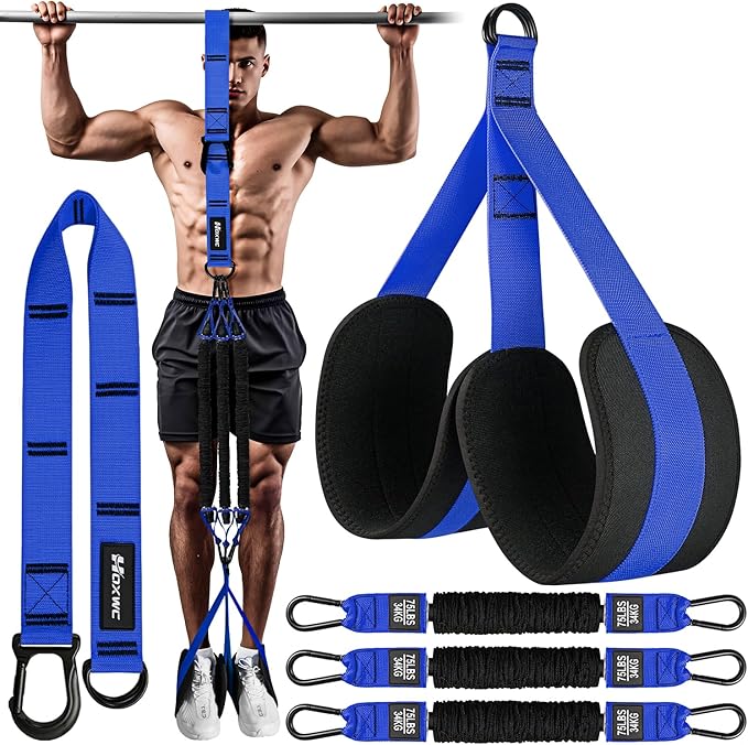 Pull Up Assistance Bands, Adjustable Heavy Duty Resistance Band for Pull Up, 3 Pull Up Bands, Comfortable Fabric Feet/Knee Rest, Assistance Bands for Pull-Up, Home Fitness, Body Stretching