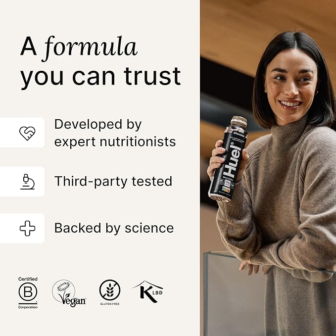 Huel Black Edition Ready-to-Drink | Iced Coffee Meal Replacement Shake | 35g High Protein Drink | 27 Vitamins & Minerals, Vegan, Gluten Free | Plant Based | High Fiber, Low Sugar | 16.9 Fl Oz, 12 Pack