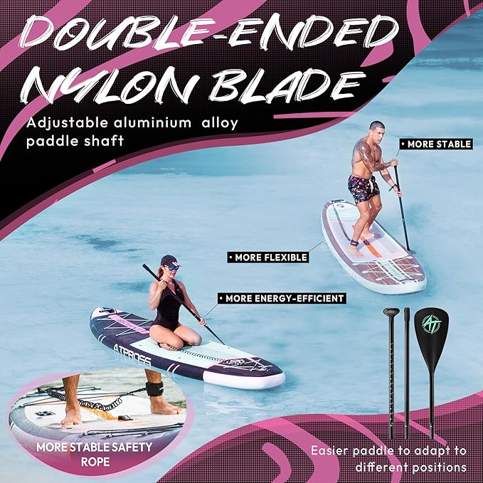 11'6"x35" Inflatable Paddle Board, 450lbs Extra Wide Stand Up Paddleboard for Adults with Premium SUP Accessories Kit & Backpack, Blow Up Kayak Non-Slip Stable Deck Boat for Yoga Fishing Surf