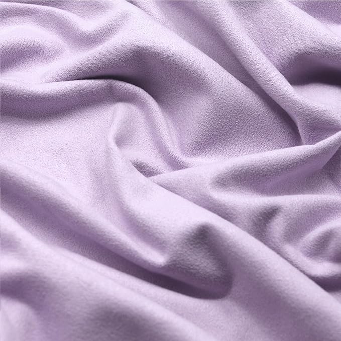 Eunzel 2 Pack Hot Yoga Hand Towel, Super Absorbent Suede Sweat Towel for Hot Yoga, Pilates and Workout 16" x 26.5",Taro Purple