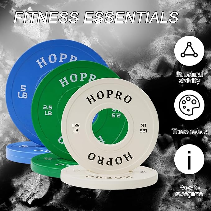 2-Inch Olympic Bumper Plates, Perfect Weight Plates for Weightlifting and Strength Training, Multiple Weights Available