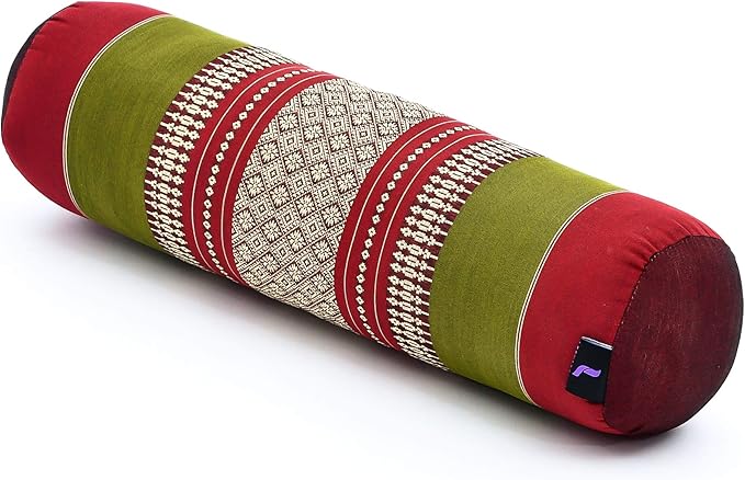 Leewadee Small Yoga Bolster – Shape-Retaining Cervical Neck Roll, Tube Pillow for Comfortable Reading, Kapok Filling, 22 x 6 x 6 inches