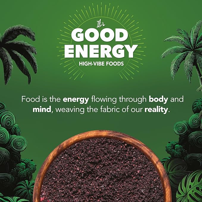 It's Good Energy Organic Amazonian Wild Acaí Powder | Freeze-Dried | 8X More Antioxidants, Rich in Omega 3-6-9 | Non-GMO, Gluten-Free, Keto | No Sugar | Great for Smoothies & Drinks | 8.4oz Pouch