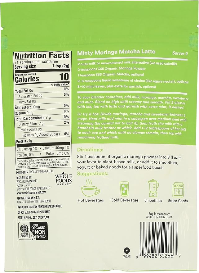 365 by Whole Foods Market, Organic Moringa Powder, 5 Ounce