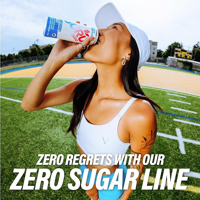 GURU ZERO SUGAR Organic Energy Drinks Variety Pack, Clean Energy Drink with Plant Based Natural Caffeine from Green Tea, Coconut Water, Prebiotic, Zero Added sugars, Gluten Free and Vegan, Pre Workout, Healthy Drinks, 12oz (Pack of 12)