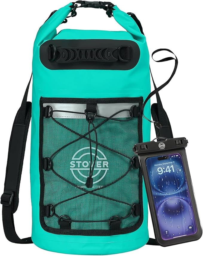 STOVER 5/10/25/30/40/55L Waterproof Backpack- Floating Dry Bag for Kayaking, Travel, Beach, Hiking, & Camping, Men/Women