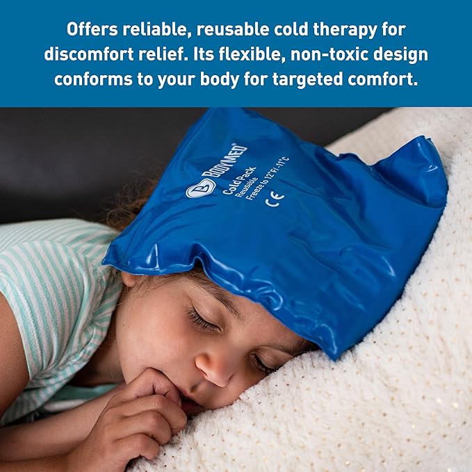 BodyMed Reusable Vinyl Ice Pack for Neck - Professional Grade Cold Therapy for Injuries, Aches, Swelling, Bruises, Sprains - 23 in. Long (Neck Contour)