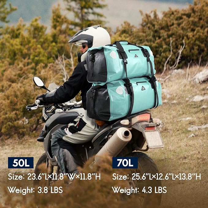Haimont Waterproof Duffel Bag Roll-top Dry Duffel Bag with Quick-fixed Straps for Motorcycling, Rafting, Boating, SUP, Kayaking, Travel, 50L/70L