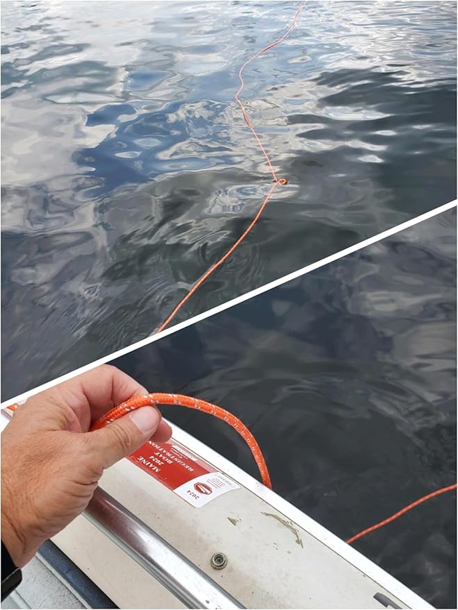 1/2 in (12mm) x 32 ft (10Meter) Floating Rope Anchor Mooring Rope Boat Rope Marine Rope Dock Lines Kayak Canoe Tow Throw Line Reflective Red