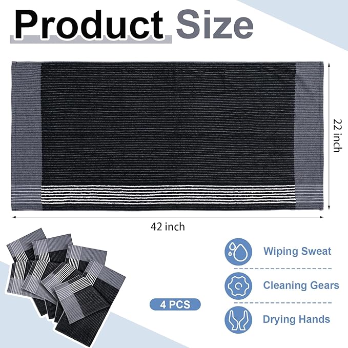 Mixweer Caddy Golf Towel 22" x 42" Large Caddy Towel Camping Sport Towels Cotton Soft Towels for Man Golf Lovers