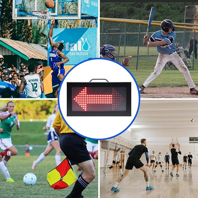YZ LED Basketball Possession Indicator with Aluminum Frame,Portable Possession Arrow Basketball for Referees,Sports Electronic Equipment with Toggle Switch for Sports