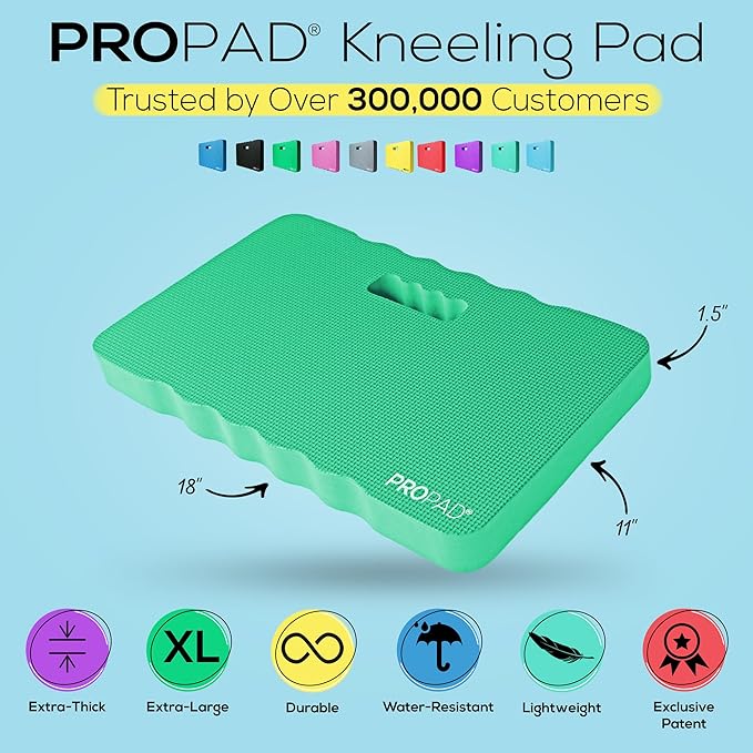 Thick Kneeling Pad, Garden Kneeler for Gardening, Bath Kneeler for Baby Bath, Kneeling Mat for Exercise & Yoga, Knee Pad for Work, Floor Foam Pad, Extra Large (XL) 18 x 11 x 1.5 Inches, Green