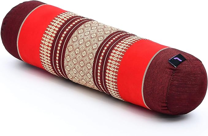 Leewadee Small Yoga Bolster – Shape-Retaining Cervical Neck Roll, Tube Pillow for Comfortable Reading, Kapok Filling, 22 x 6 x 6 inches