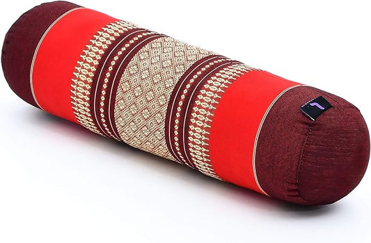 Leewadee Small Yoga Bolster – Shape-Retaining Cervical Neck Roll, Tube Pillow for Comfortable Reading, Kapok Filling, 22 x 6 x 6 inches