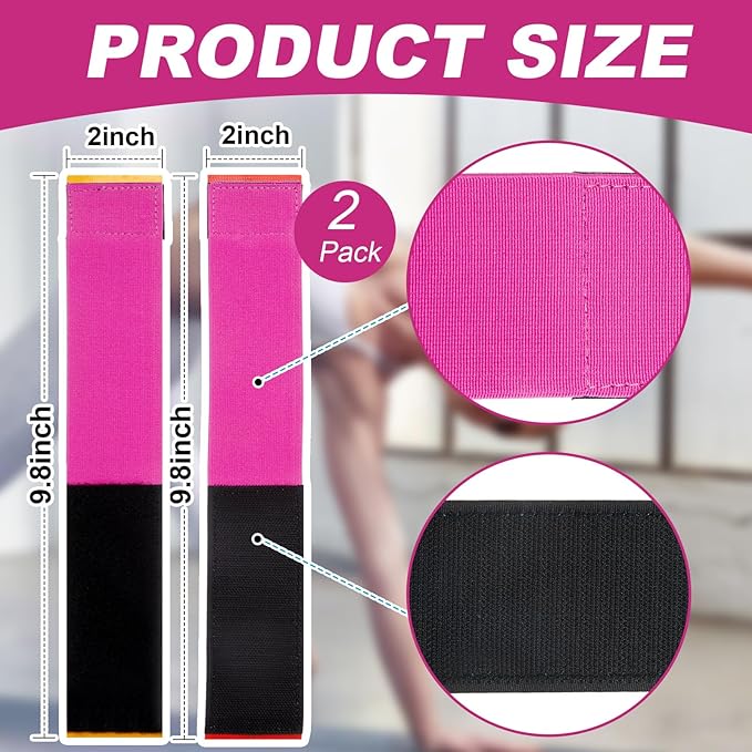 Shappy 2 Pairs Gymnastics Sticky Toes Tumbling Equipment, Cheer Coach Essentials, Back Handspring Helper for Stunt Coach, Athlete Adjustable Bands, Help Training Back Flip Tuck