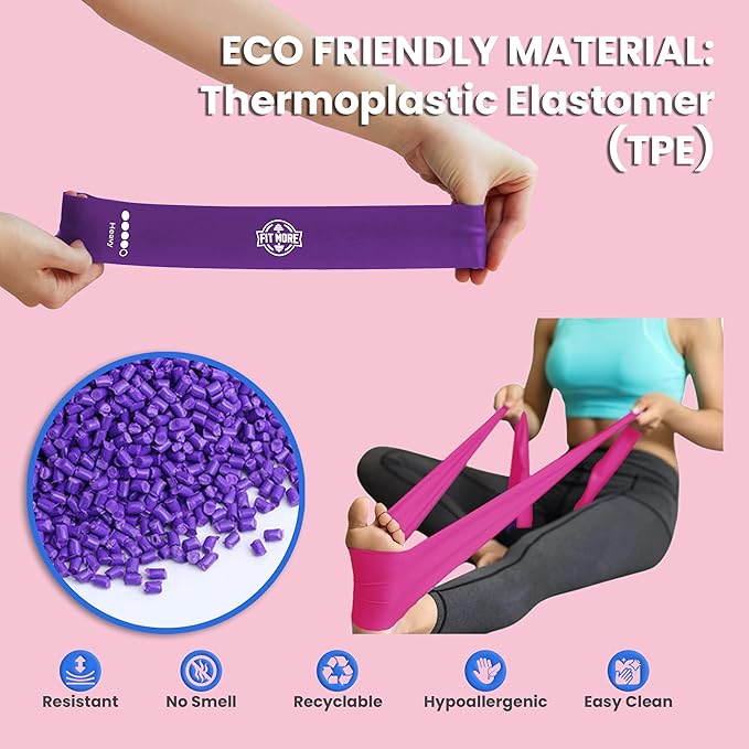 Resistance Bands for Women with Online Workouts Included - Set of Loop & Flat Bands | Ideal for Tone and Sculpt Body at Home, Pilates, Yoga or Rehab with Safe Guided Training