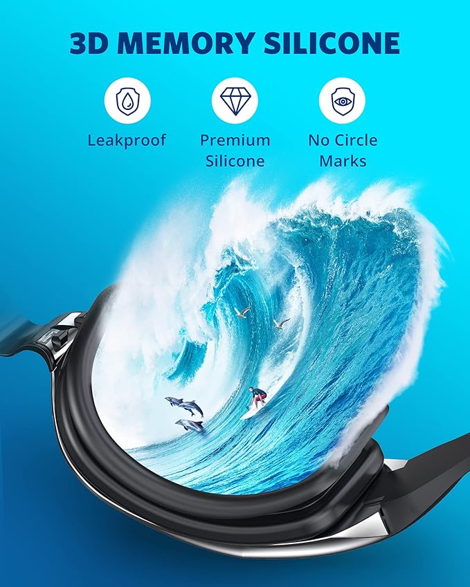 Aegend Swim Goggles, Swimming Goggles No Leaking Full Protection Adult Men Women Youth