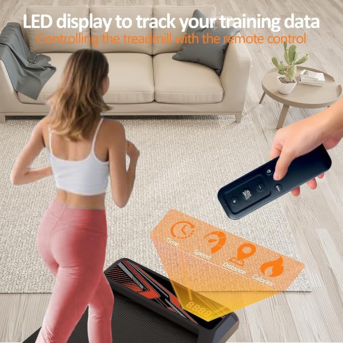 2.5HP Walking Treadmill Pad Incline, Under Desk Treadmill with Remote, 3 in 1 Low Noise Small Walking Mini Pad with Led Screen, Compact Treadmills for Home, 265lbs Capacity