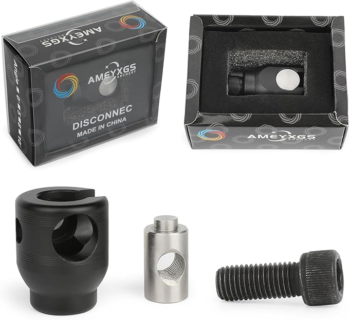 AMEYXGS Bow Stabilizer for Compound Bow, 6" 8" 10" 12" Rod Balance Bar with Damping System and Weights Shock Absorber for Compound Bow Archery Accessory