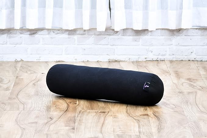 Leewadee Small Yoga Bolster – Shape-Retaining Cervical Neck Roll, Tube Pillow for Comfortable Reading, Kapok Filling, 22 x 6 x 6 inches