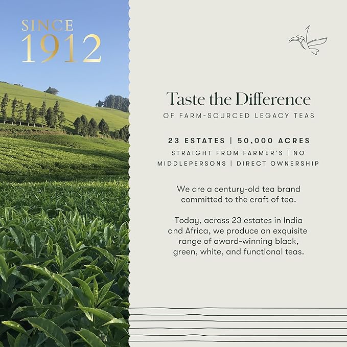 Luxmi Estates - Tale of Two Estates - Organic English Breakfast Tea - Loose Leaf - 100g (50 Cups) | Made with Organic Darjeeling & Assam Tea from India | Smooth, Flavorful, Robust and Caffeinated