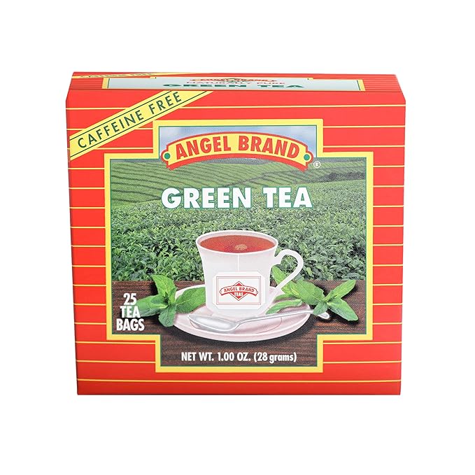 Angel Brand Green Tea –25 bags Premium Loose-Leaf Blend in Tea Bags, Mild Flavor, Easy to Brew