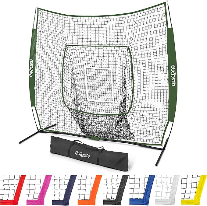 GoSportsGoSports Team Tone 7' x 7' Baseball & Softball Practice Hitting & Pitching Nets in Team Colors