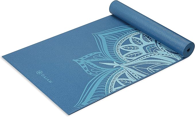 Gaiam Yoga Mat - Premium 6mm Print Extra Thick Non Slip Exercise & Fitness Mat for All Types of Yoga, Pilates & Floor Workouts (68"L x 24"W x 6mm Thick)
