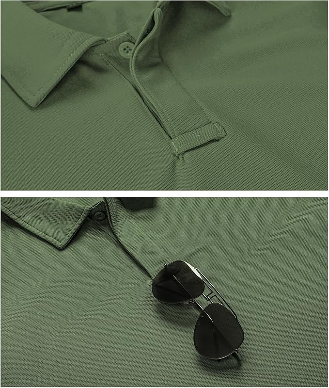 SCODI Mens Polo Shirts Performance Short Sleeve Tactical Shirts Athletic Golf Shirt for Men Daily Casual Collared T-Shirt