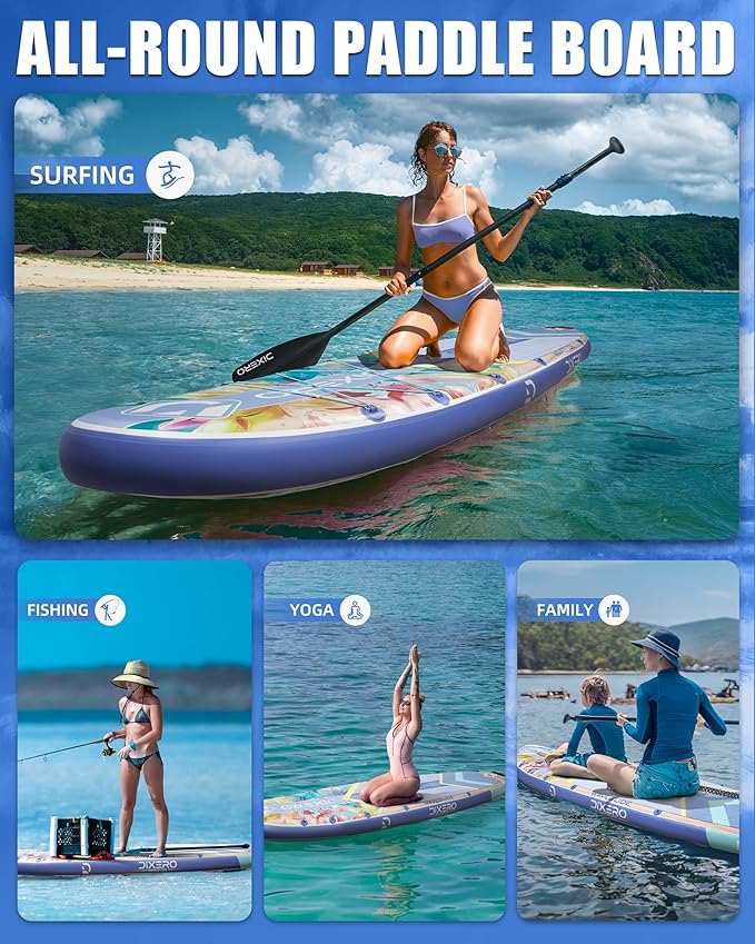 Inflatable Stand Up Paddle Board with SUP Accessories, Anti-Slip EVA Deck, 11'*33" Inflatable Paddle Boards for Adults & Youth of All Skill Levels