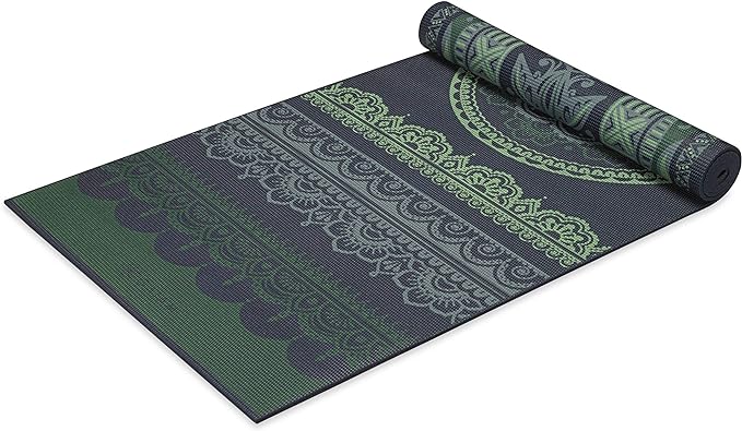 Gaiam Yoga Mat - Premium 6mm Print Reversible Extra Thick Non Slip Exercise & Fitness Mat for All Types of Yoga, Pilates & Floor Workouts (68" x 24" x 6mm Thick)