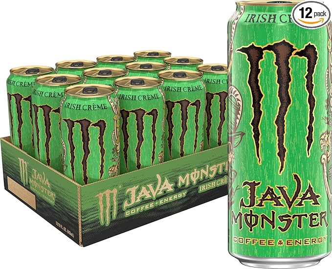Java Monster Irish Creme, Coffee + Energy Drink, 15 Ounce (Pack of 12)