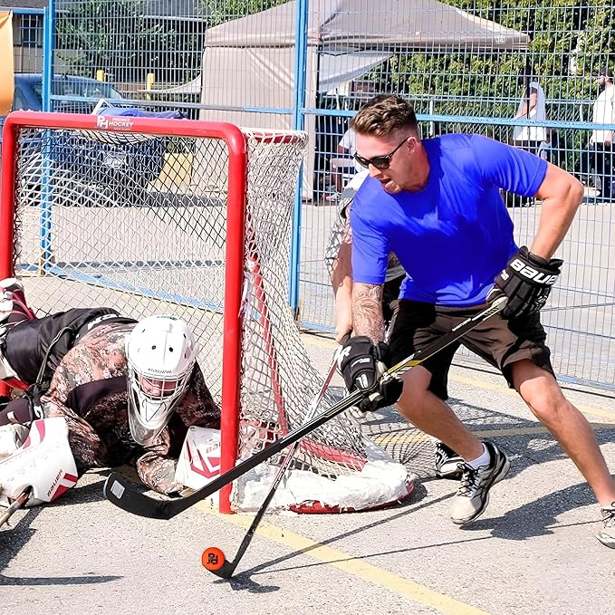 Premier Sports – 54“ Junior Steel Street Hockey Goal – Portable Hockey Net for Indoor & Outdoor Use – Hockey Training Equipment