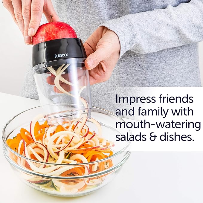 Fullstar Mandoline Slicer Spiralizer & Vegetable Slicer, Zucchini Noodle Maker, Onion & Food Chopper, Veggie Spiral Cutter & Grater (4 in 1)