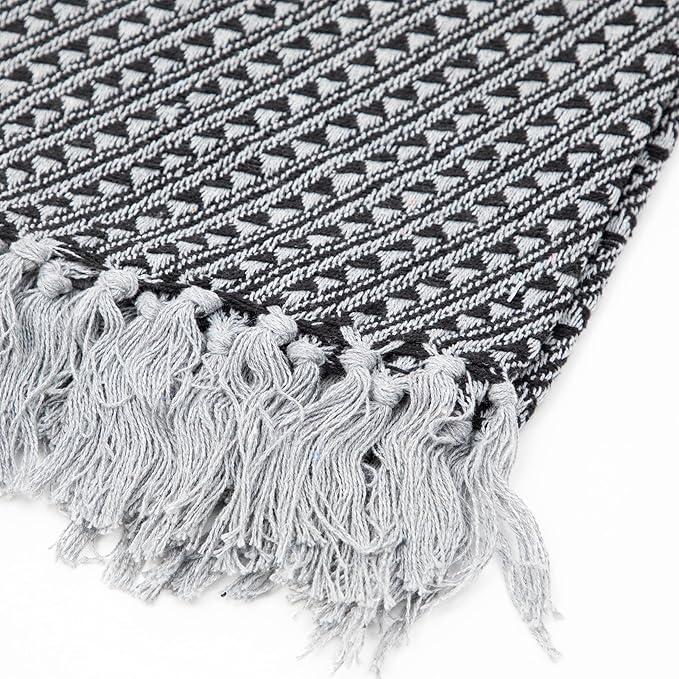 Arkwright Common Ground Bulk Blankets - Pack of 12 - Reversible 100% Cotton All Season Lightweight Couch Bed Throws for Wedding Guests, Travel, and Outdoor Events, 50 x 70 in, Diagonal