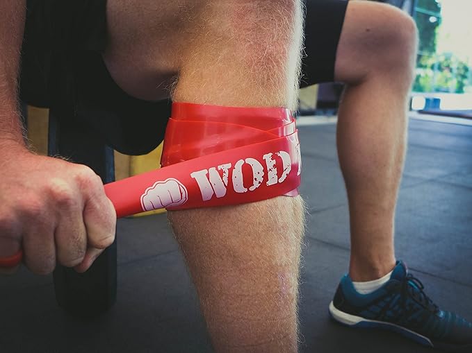 WOD Nation Muscle Floss Bands Recovery Band for Tack and Flossing Sore Muscles and Increasing Mobility : Stretch Band Includes Carrying Case