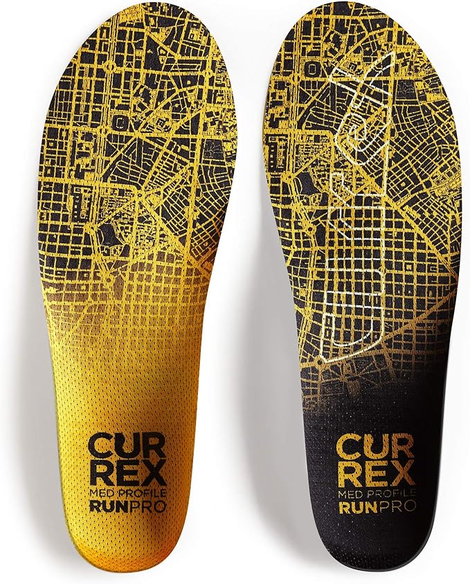 CURREX RunPro Insoles for Running Shoes – Arch Support Inserts to Help Reduce Fatigue, Prevent Injuries & Boost Performance – for Men & Women – Medium Arch, Small