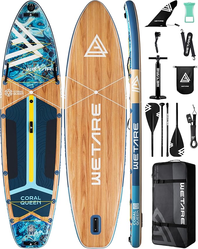 11'6"x35" Inflatable Paddle Board, 450lbs Extra Wide Stand Up Sup Board for Adults, Blow Up Paddleboard Kayak Non-Slip Stable Deck Boat for Yoga Fishing Surf