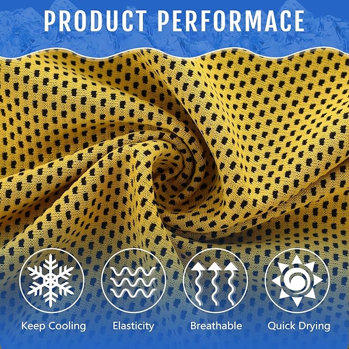 Hosuly 30 Pack Cooling Towels, 40"x12" Ice Breathable Soft Chilly Sweat Rag Microfiber Workout Rags for Gym Cooling Towels for Neck and Face for Yoga Golf Sport Running