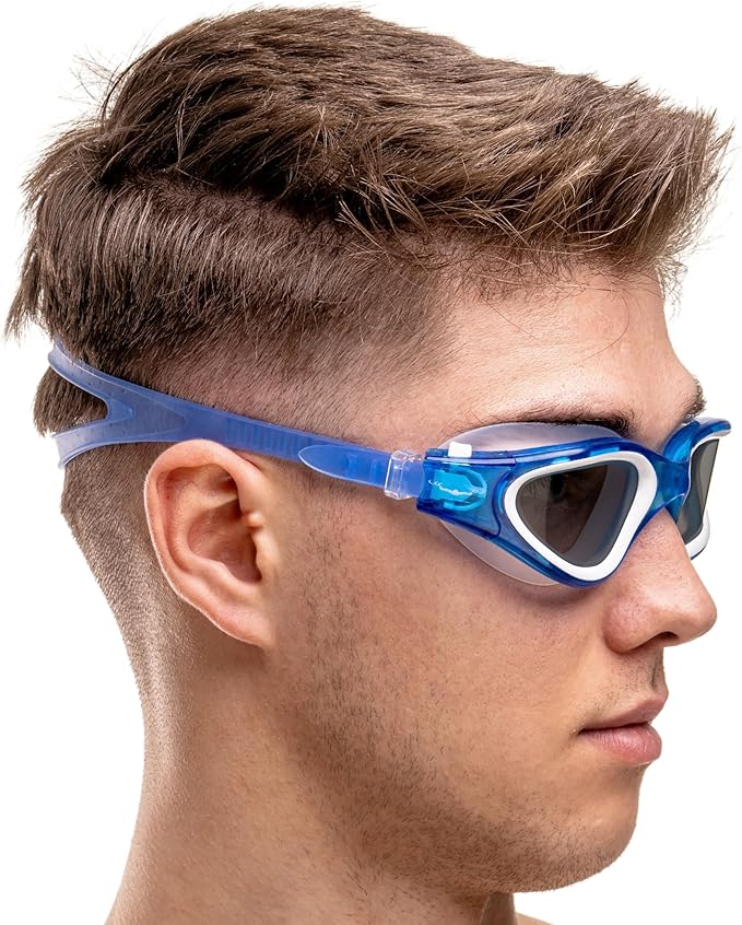 AqtivAqua Swimming Goggles, DX Wide View Swim Goggles for Adult Men Women, Anti Fog No Leaking